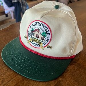 Vintage 1994 New Condition Castroville TX Anniversary Patch Steam Engine Hat Cap